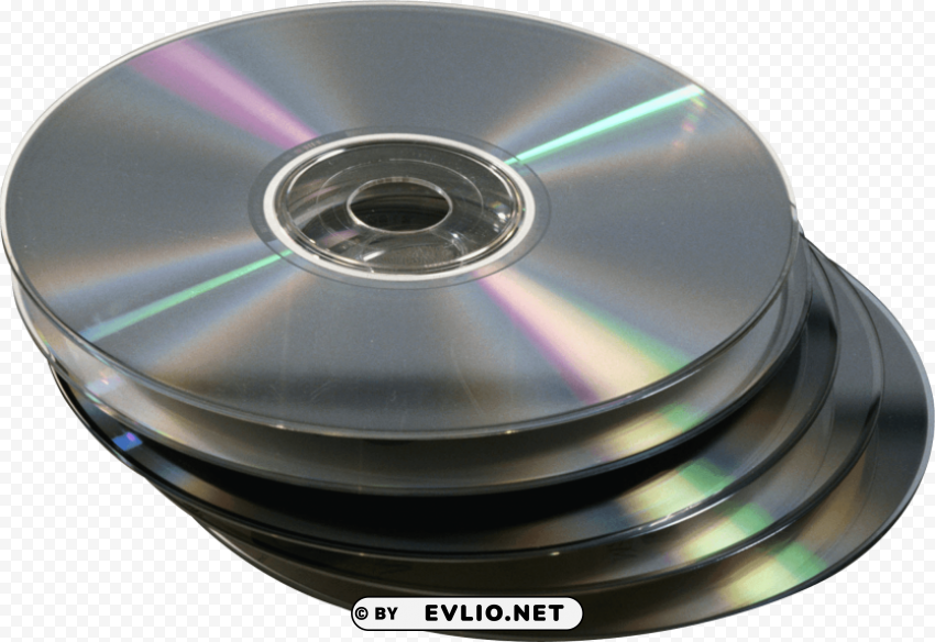 stack compact disc Clear Background Isolated PNG Object