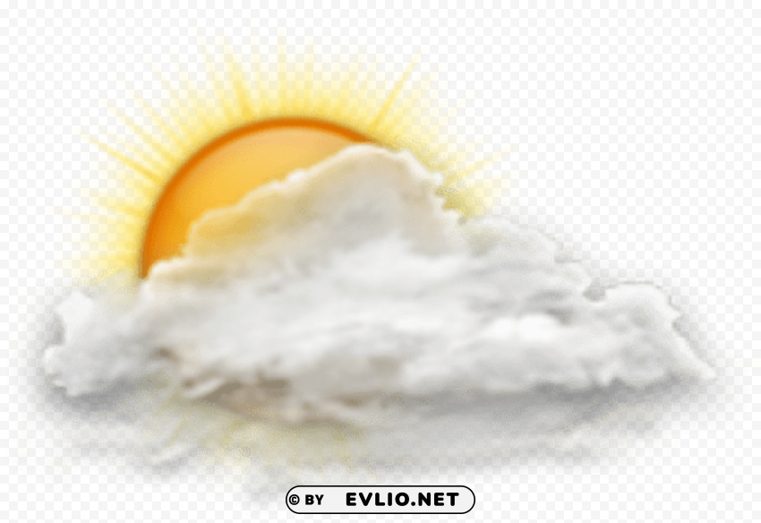 sun and cloud HighResolution PNG Isolated Illustration