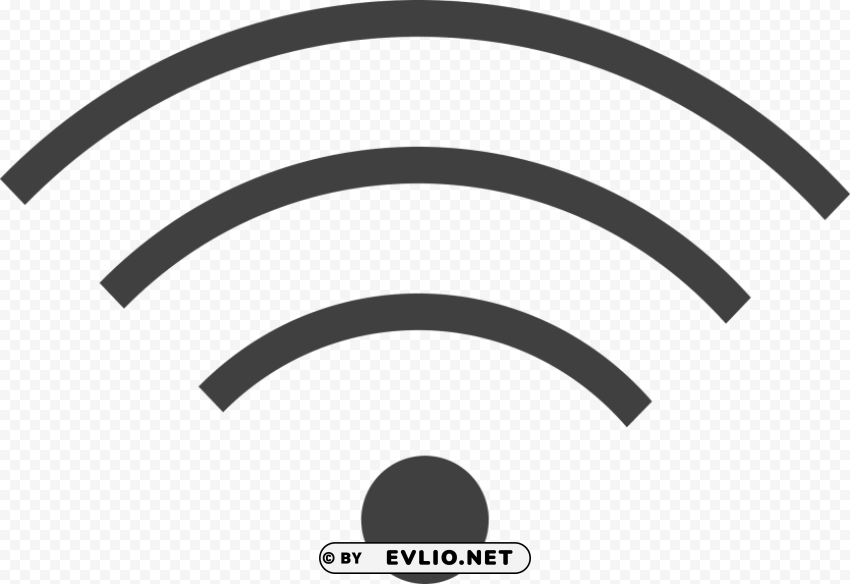 wifi icon black PNG cutout
