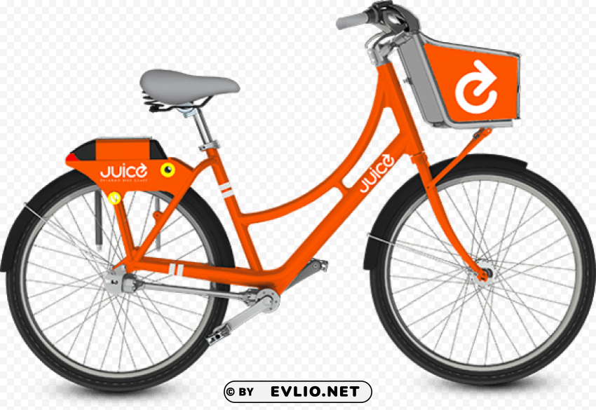 Orange Bike Rental PNG With Transparent Overlay