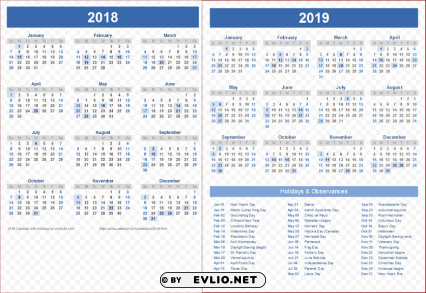 2018 2019 calendar wallpaper Free download PNG images with alpha channel