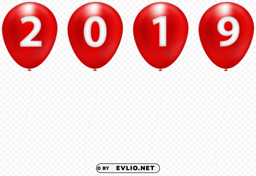2019 red balloons PNG for educational projects