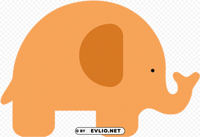 baby elephant silhouette Clear Background Isolated PNG Icon