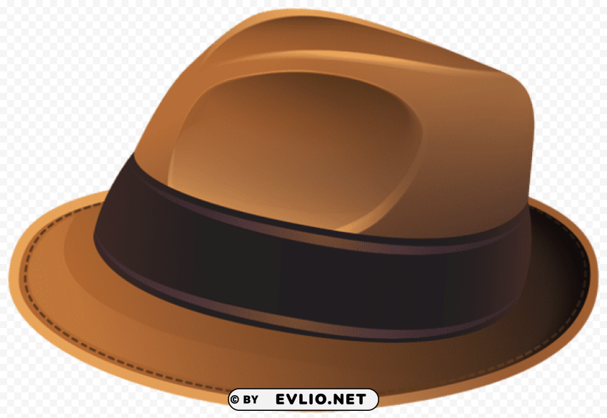 brown hat transparent PNG Image Isolated with Transparency