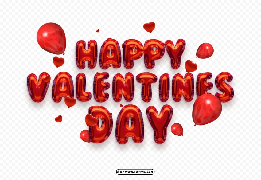happy valentines day design with floating hearts Isolated Item with Clear Background PNG