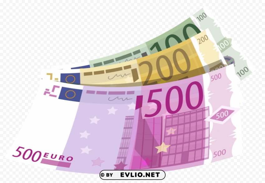 banknotes euro PNG Image with Isolated Artwork