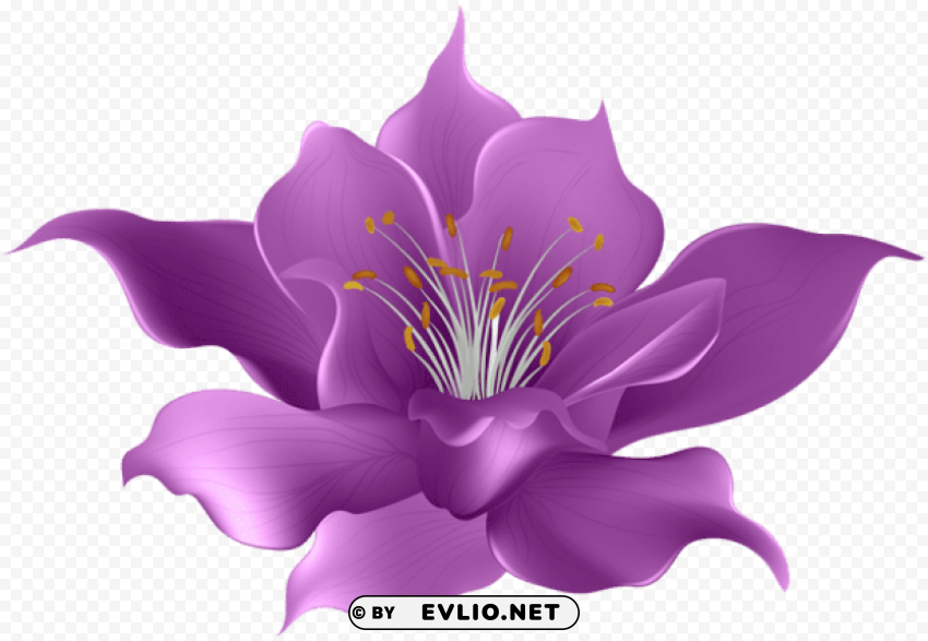 PNG image of purple flower transparent PNG images with no limitations with a clear background - Image ID b4108d94