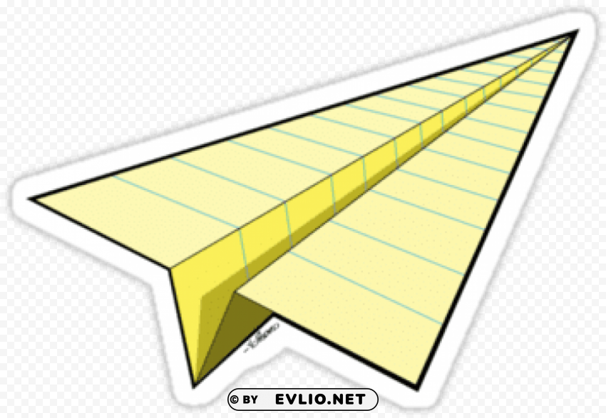 yellow paper airplane PNG free download transparent background