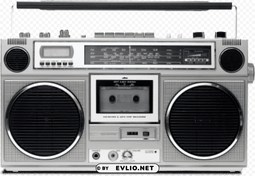 audio cassette vintage player Transparent PNG Image Isolation