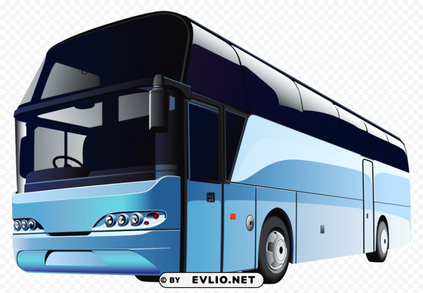 blue bus Clear PNG graphics clipart png photo - 326a9e39