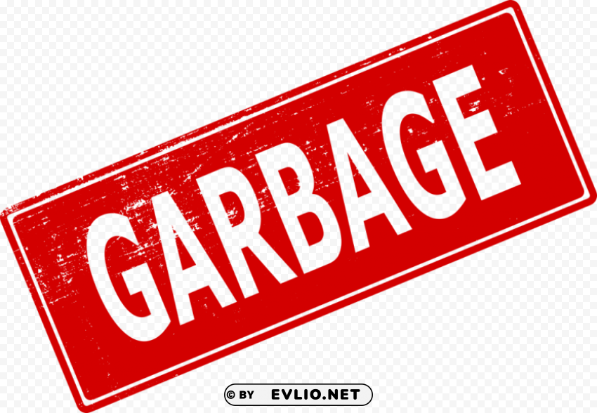 Garbage Stamp PNG Graphic Isolated on Clear Background