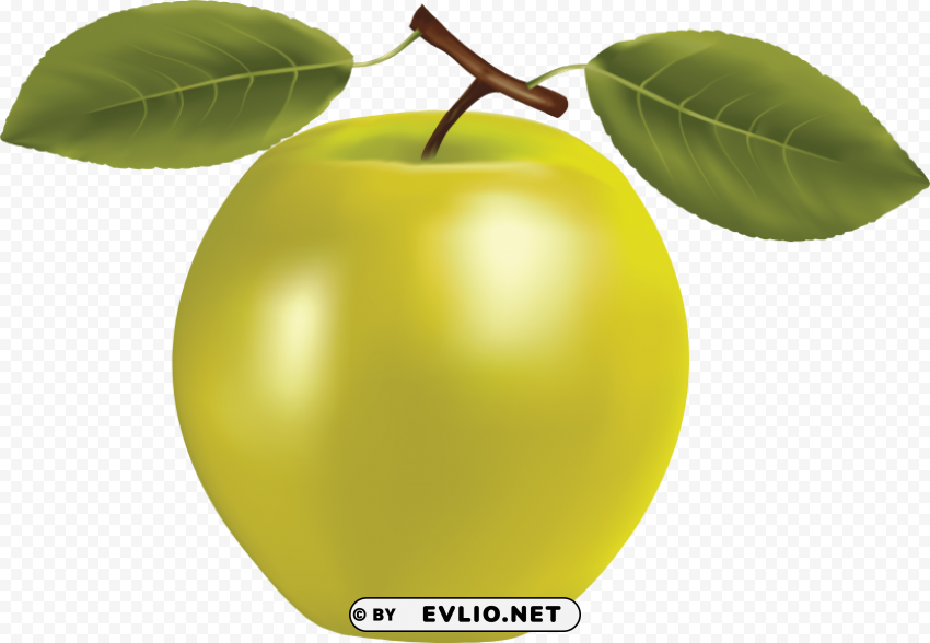 Yellow Apples Transparent Background PNG Isolated Pattern