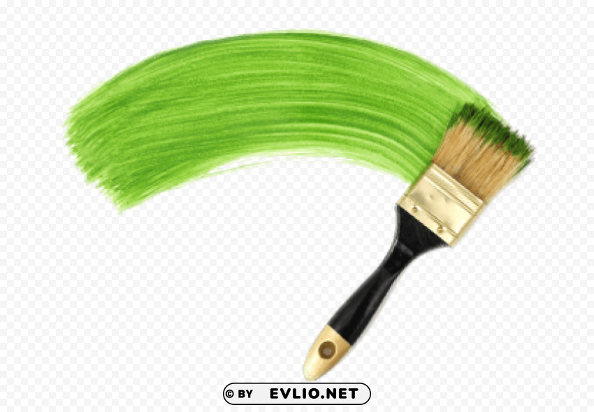 Green Line Paint Brush - File with No Background - ID c2d07b90 HighResolution Isolated PNG Image