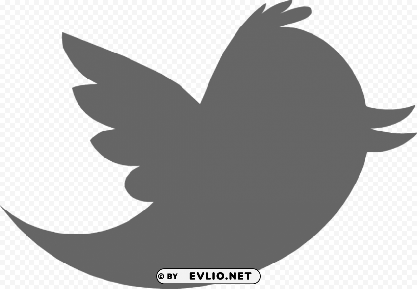 twitter logo gray PNG files with no backdrop required