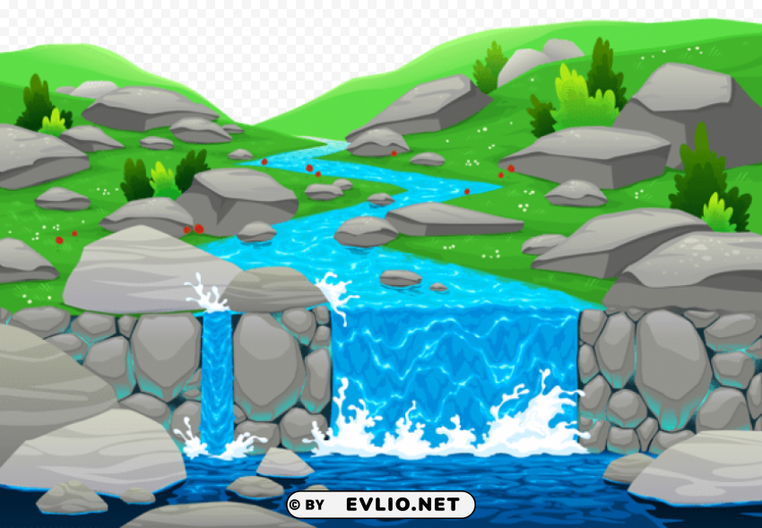 waterfall ground Clear PNG pictures comprehensive bundle