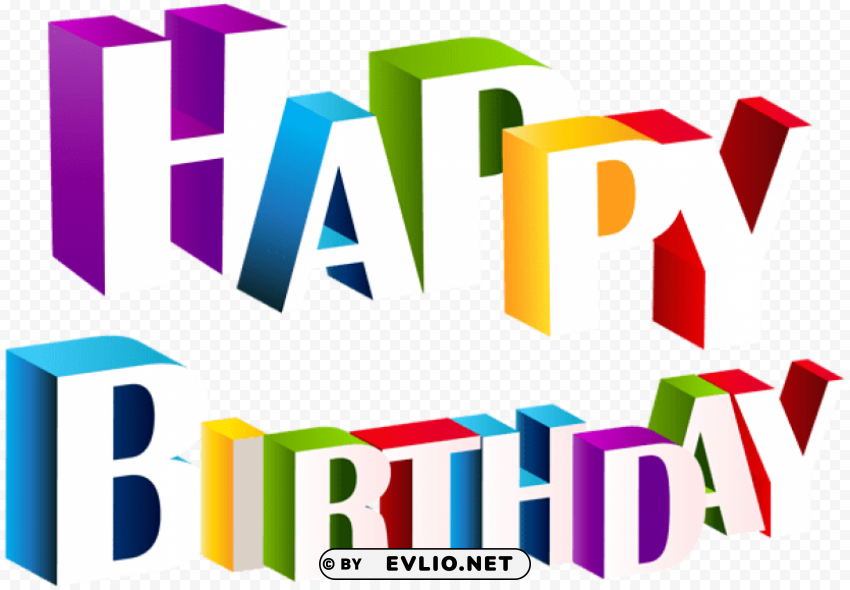 happy birthday multlor PNG Graphic Isolated with Transparency