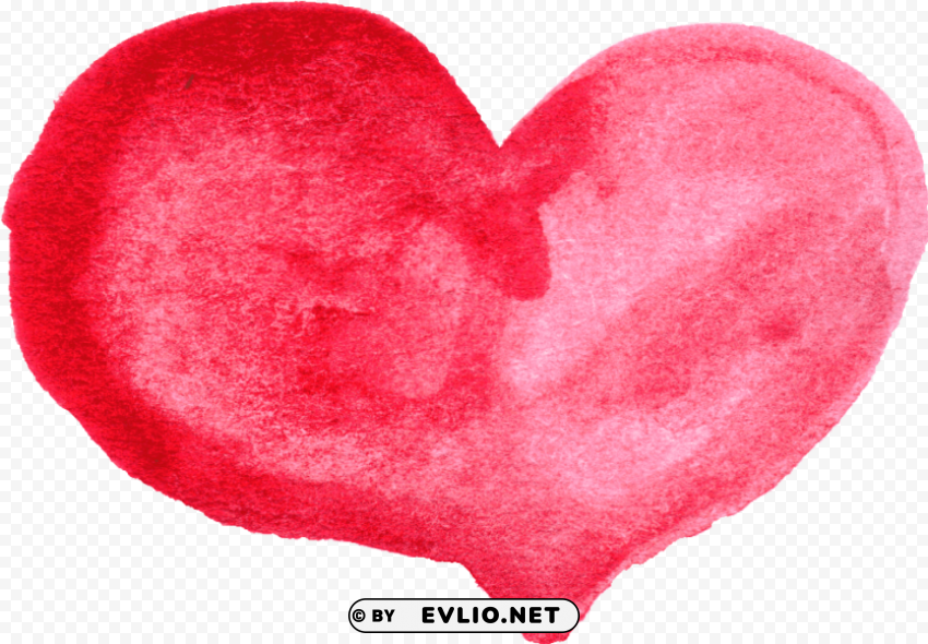 water colour heart Transparent Background Isolated PNG Figure