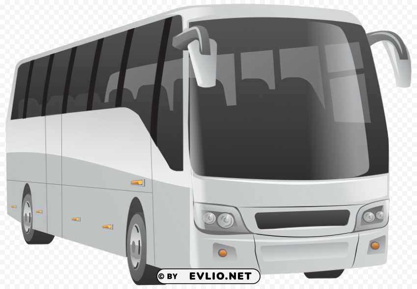white bus Isolated Subject on HighQuality PNG