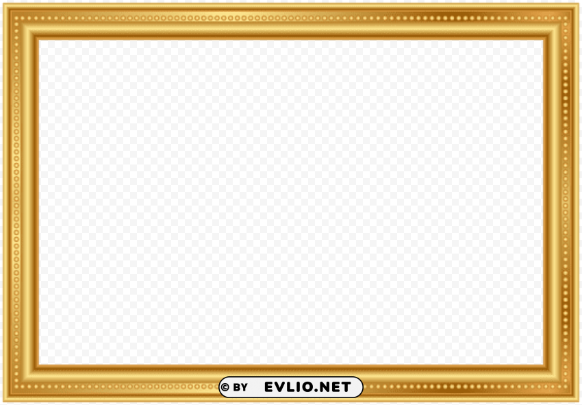 golden deco frame Isolated PNG Graphic with Transparency
