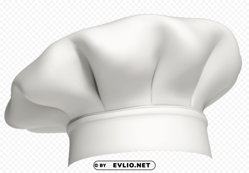 white chef hat Transparent background PNG stock