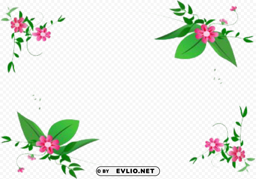 flowers borders free download Clear PNG graphics