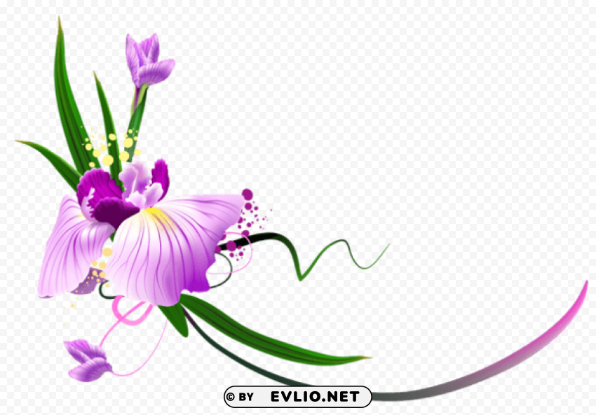 beautiful purple floral decor PNG transparent images bulk