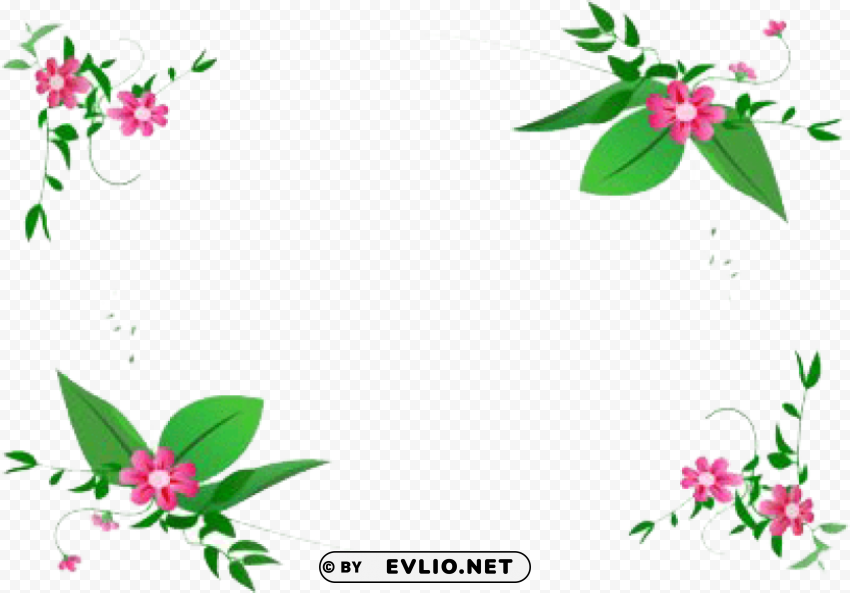 flowers borders Isolated Object with Transparent Background PNG png - Free PNG Images ID 7a52117b