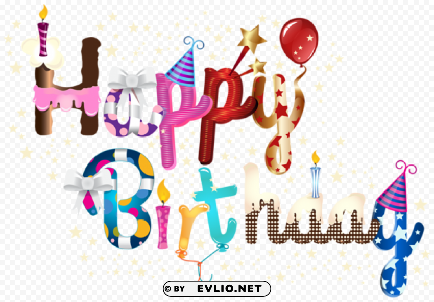 happy birthday Clean Background Isolated PNG Icon