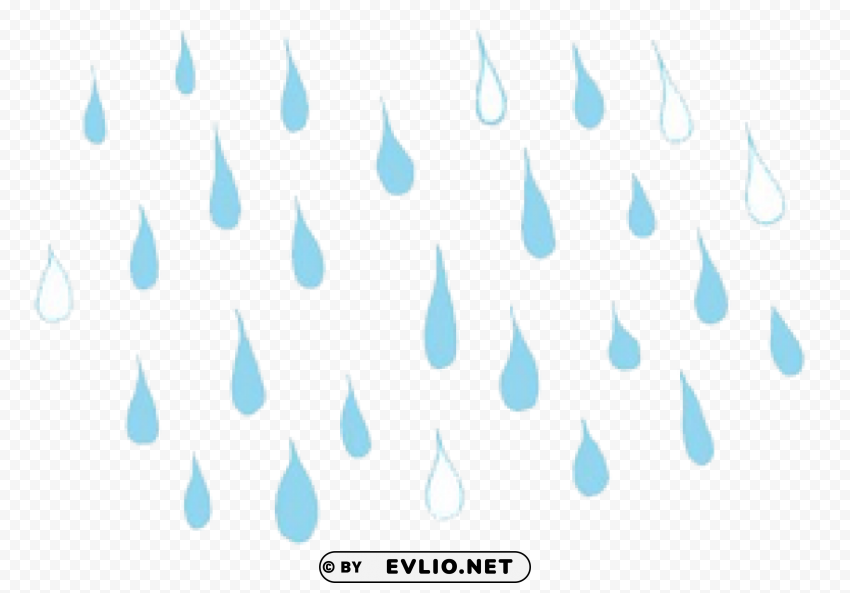 raindrops Isolated Character in Clear Background PNG