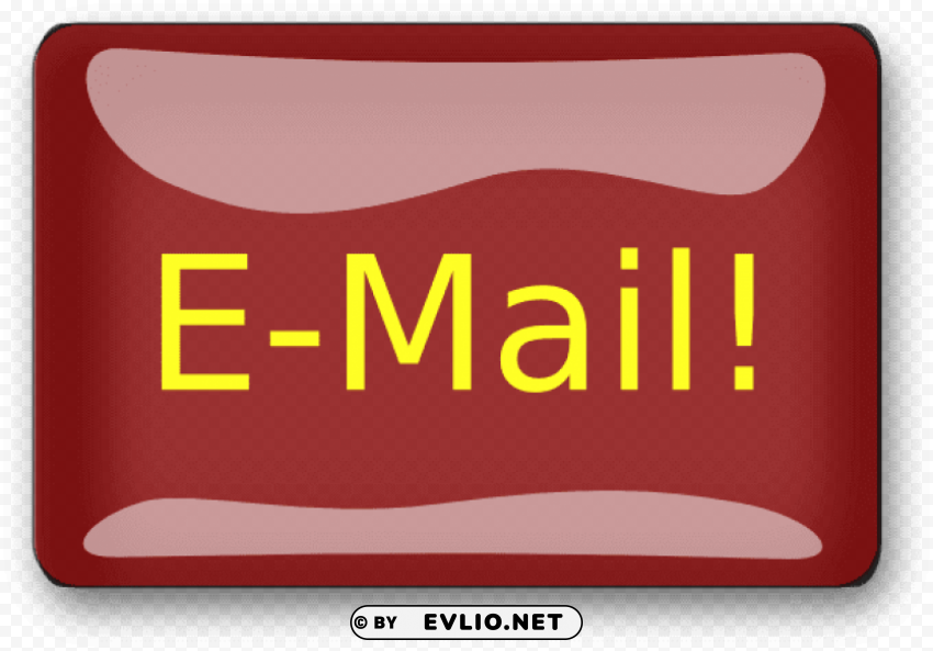 red rectangle email button Isolated Subject on HighResolution Transparent PNG