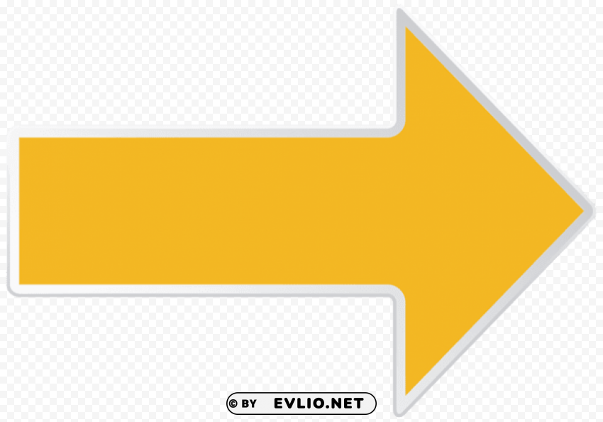 arrow yellow right transparent Isolated PNG Graphic with Transparency