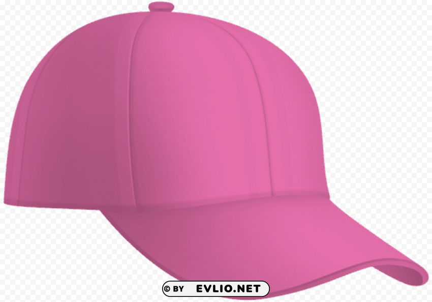baseball cap pink Transparent PNG Isolated Item with Detail