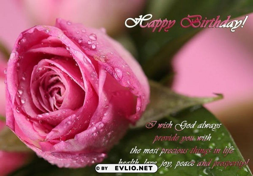happy birthday card with rose High-resolution transparent PNG images set