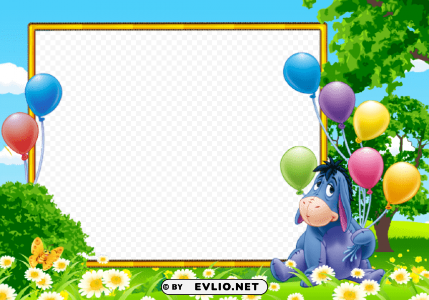 eeyore from winnie the pooh kids photo frame High-resolution transparent PNG images comprehensive assortment