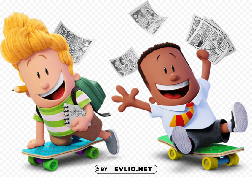 george and harold captain underpants Isolated Graphic with Transparent Background PNG