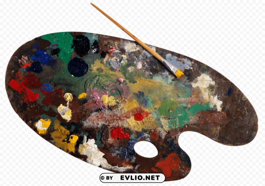 paint palette PNG transparent elements compilation