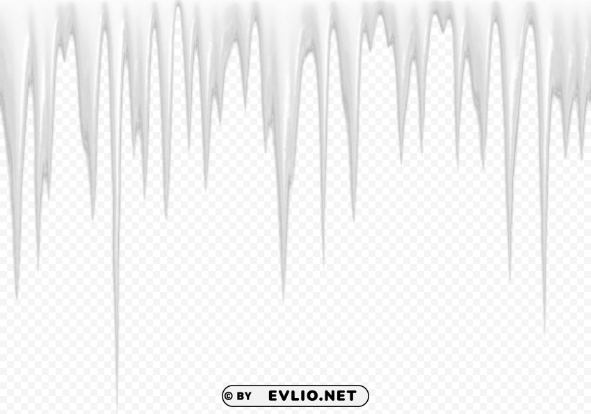  icicles PNG images with transparent elements pack