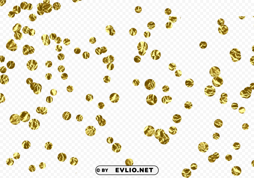 gold confetti transparent Clear background PNG images diverse assortment