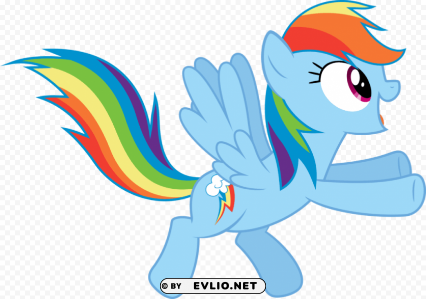 Rainbow Dash PNG With Clear Background Set