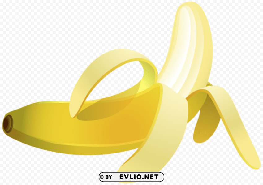 banana Clean Background Isolated PNG Character