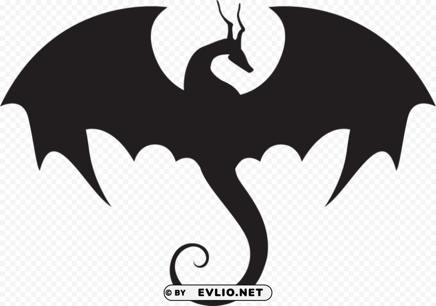 Dragon Silhouette HighQuality Transparent PNG Isolated Graphic Design