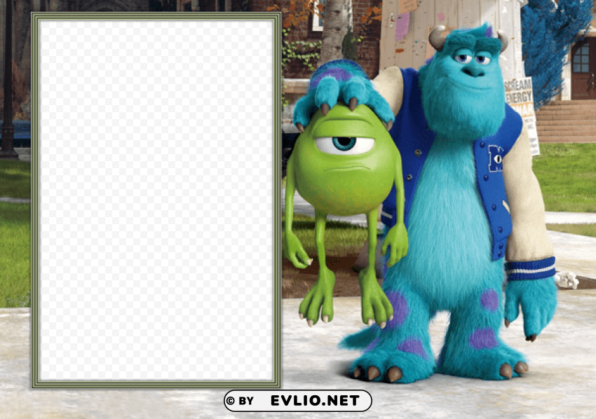 monsters university kidsframe PNG Graphic Isolated with Transparency
