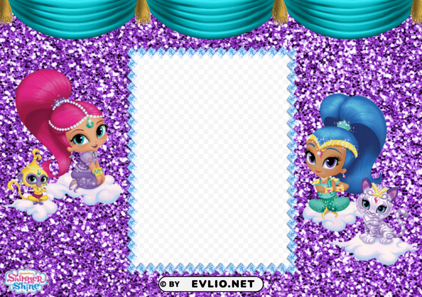 shimmer and shine transparent frame PNG Graphic with Isolated Clarity