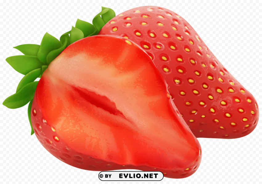 strawberries PNG with transparent background free