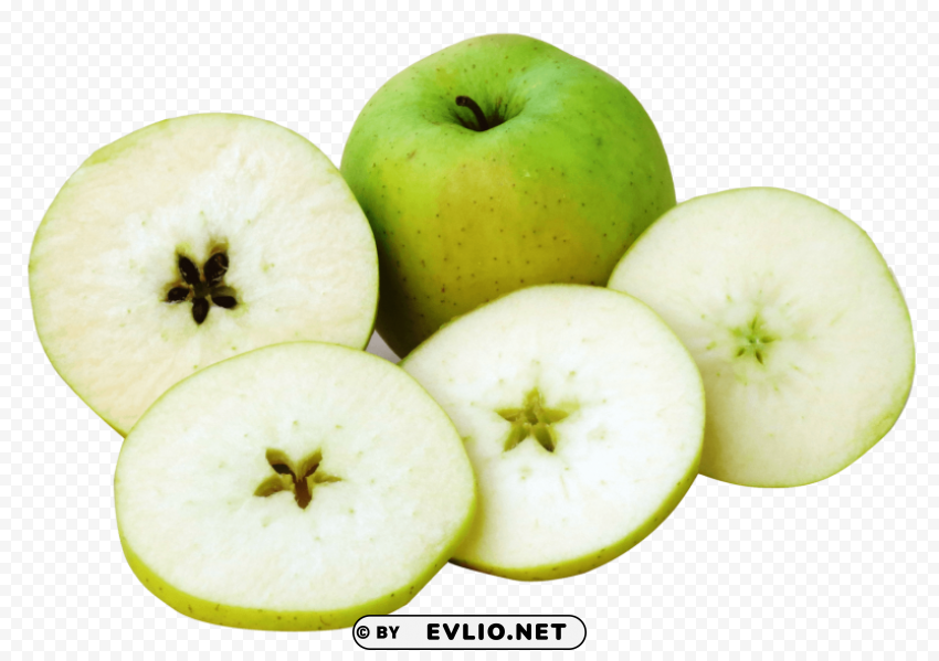Apple with Slices PNG for use