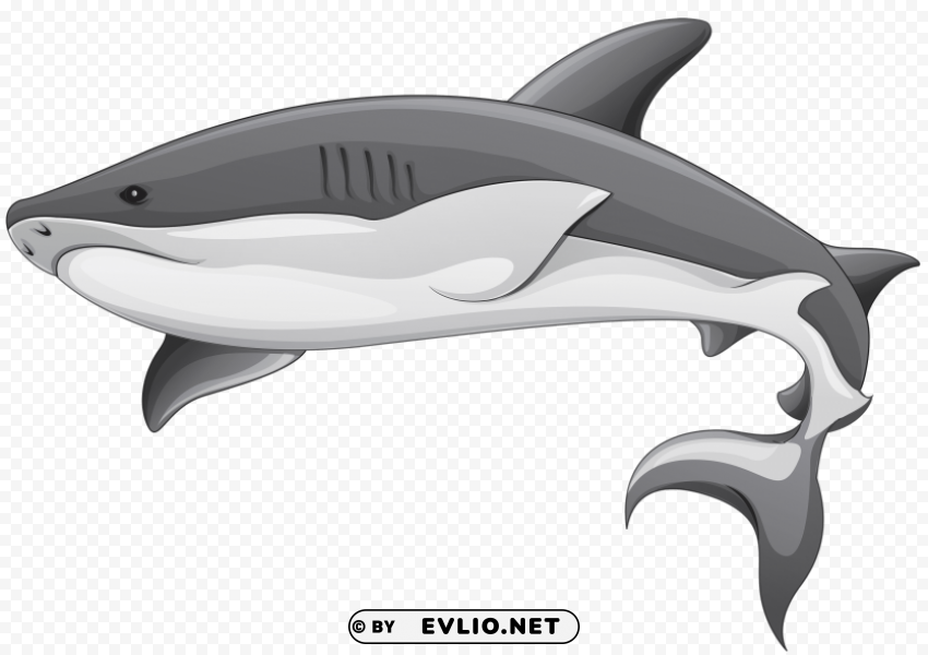 Grey Shark Transparent Background Isolation In HighQuality PNG