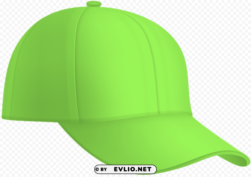 baseball cap green Transparent PNG Isolated Graphic Detail