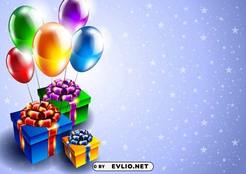birthdaywith gifts Transparent PNG Graphic with Isolated Object