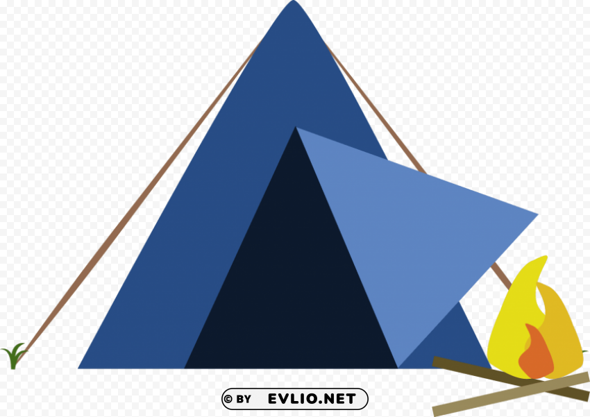 blue tent PNG Graphic with Isolated Design