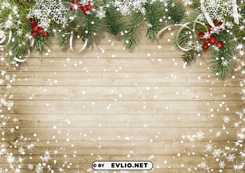 christmas deco wooden Isolated Artwork on Transparent PNG